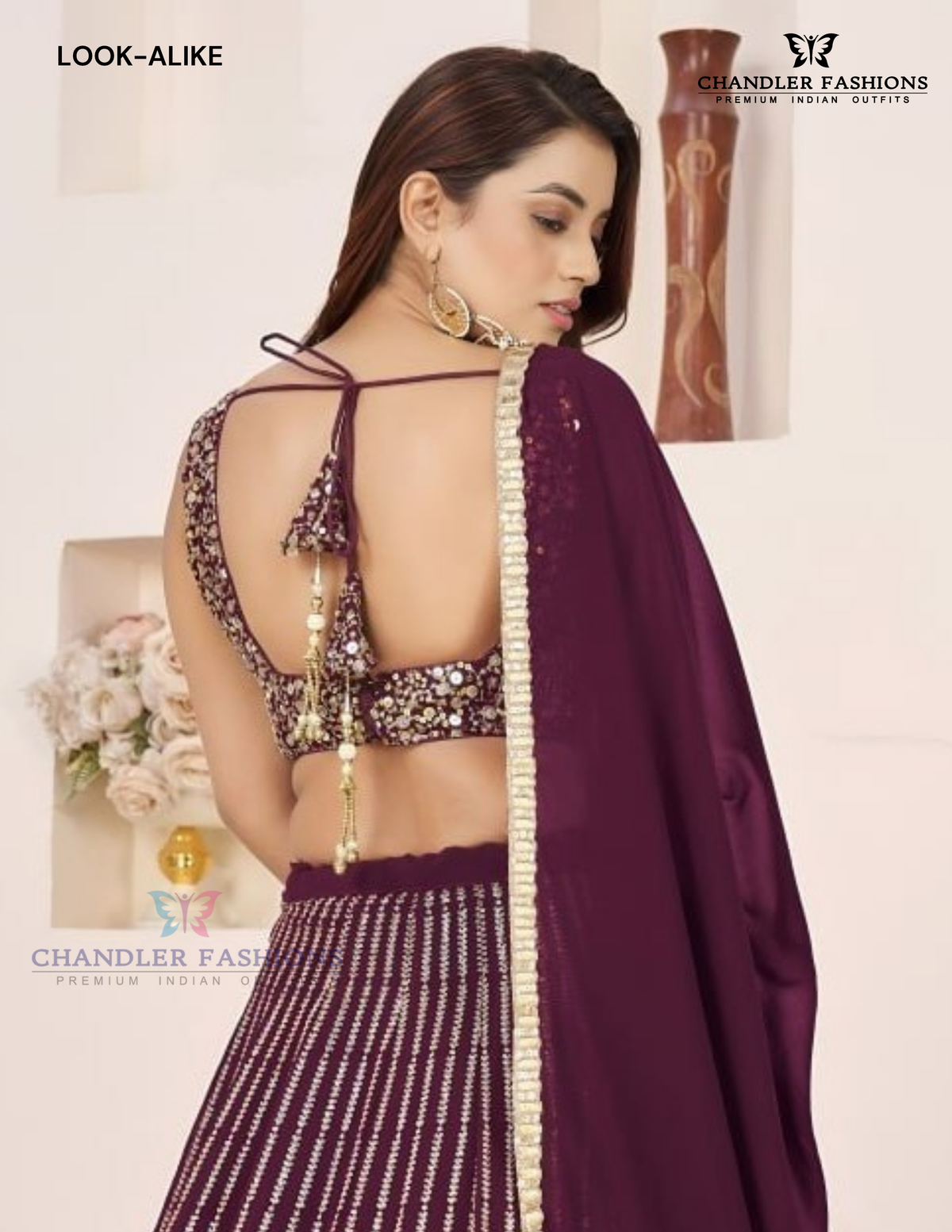 Comfy Wine Color Georgette Lehenga Choli With Embroidery Work In Phoenix