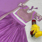 Purple Color Georgette Embroidery Work Lehenga Choli With Dupatta In Yuma