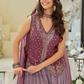 Elegant Purple Color Pure Viscose Palazzo Suits With Embroidery Work In USA