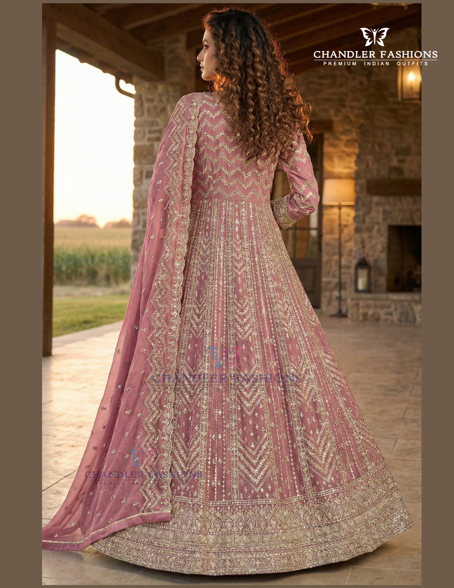 Pink Color Premium Georgette With Heavy Zari And Thread Embroidery Work Near Me