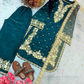 Beautiful Teal Blue Color Palazzo Suits With Embroidery Work In USA