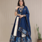 Exquisite Blue And White Color Rayon Chaniya Choli In Chandler