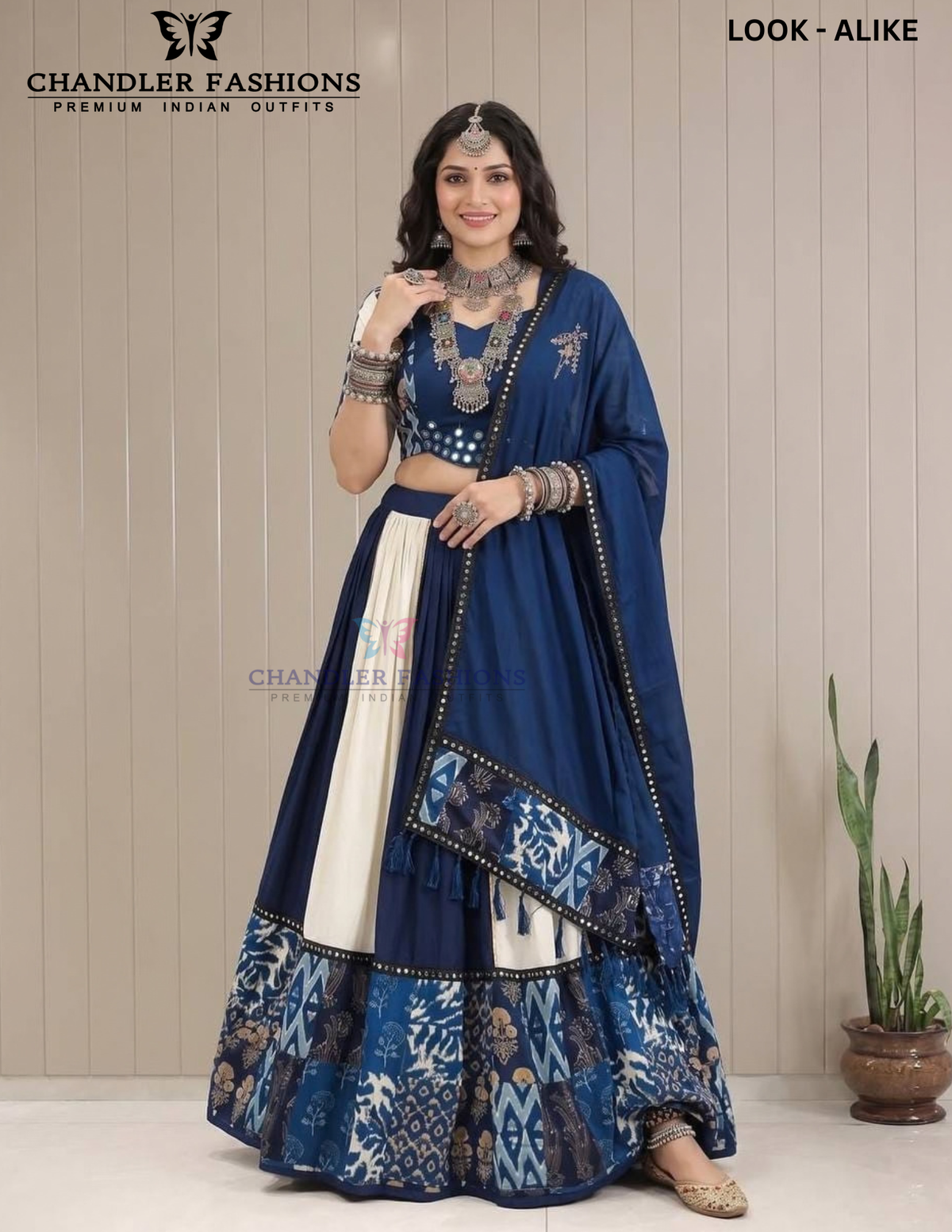 Exquisite Blue And White Color Rayon Chaniya Choli In Chandler