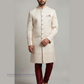 Stunning White Color Embroidery Work Sherwani Suit For Men