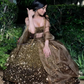 Golden Color Sequins Work Lehenga For Women Near Me