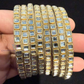 Attractive Gold Color With White Stones Metal Bangles Set For Women