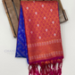 Blue Color Soft Silk Saree With Contrast Rich Pallu In USA