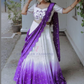 White And Violet Color Lehenga Choli With Printed Work Near Me  