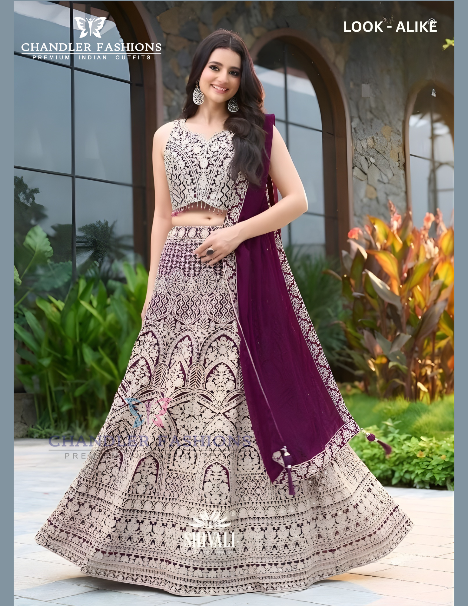 Alluring Purple Color Net With Embroidery Work Lehenga Choli For Women