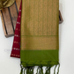 Maroon Color Zari Work Soft Silk Saree With Contrast Pallu In USA