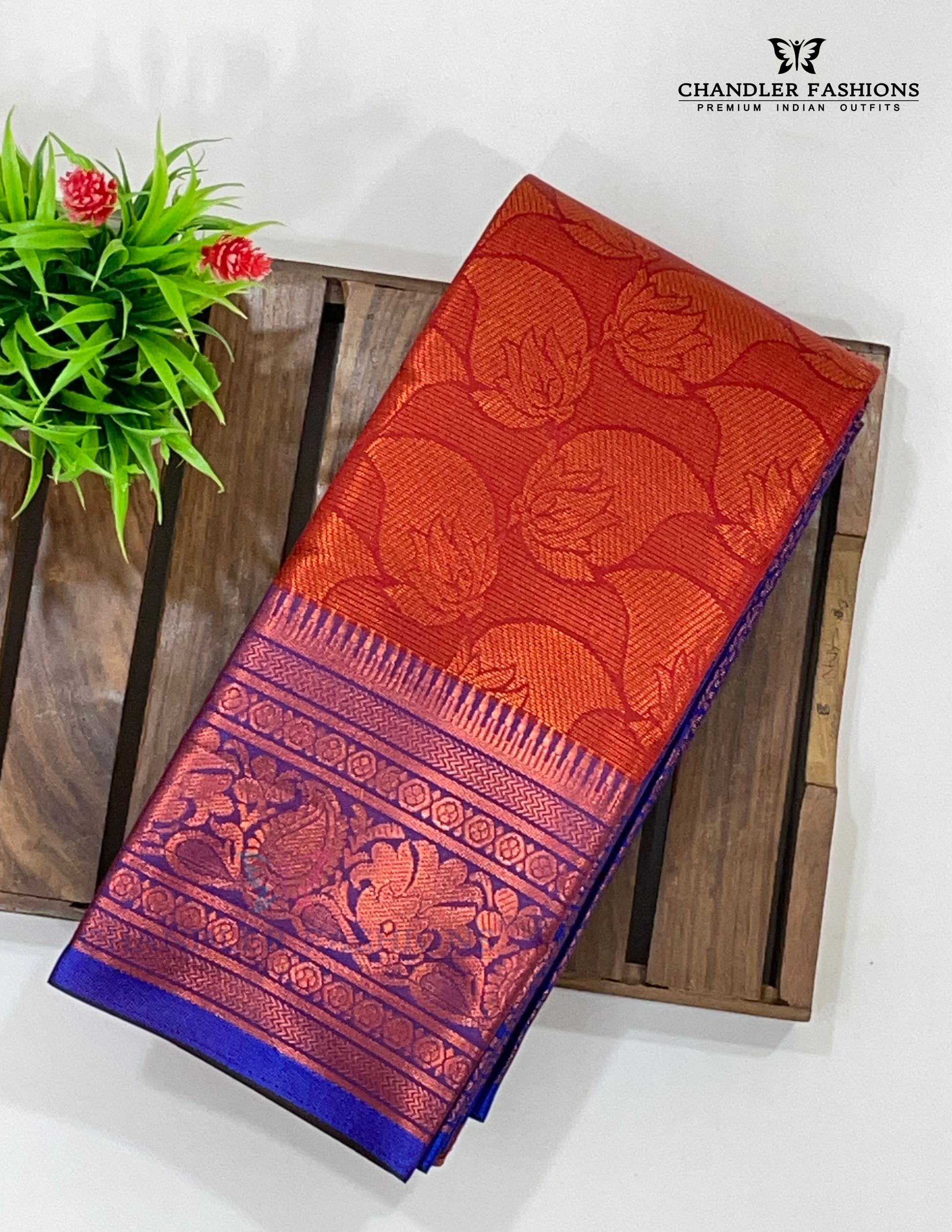 Gorgeous Red Color Soft Silk Saree With Designer Double Zari Work In Mesa