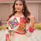 Attractive White Colored Gamthi And Mirror Lace Work Chaniya Choli Sets In Tempe