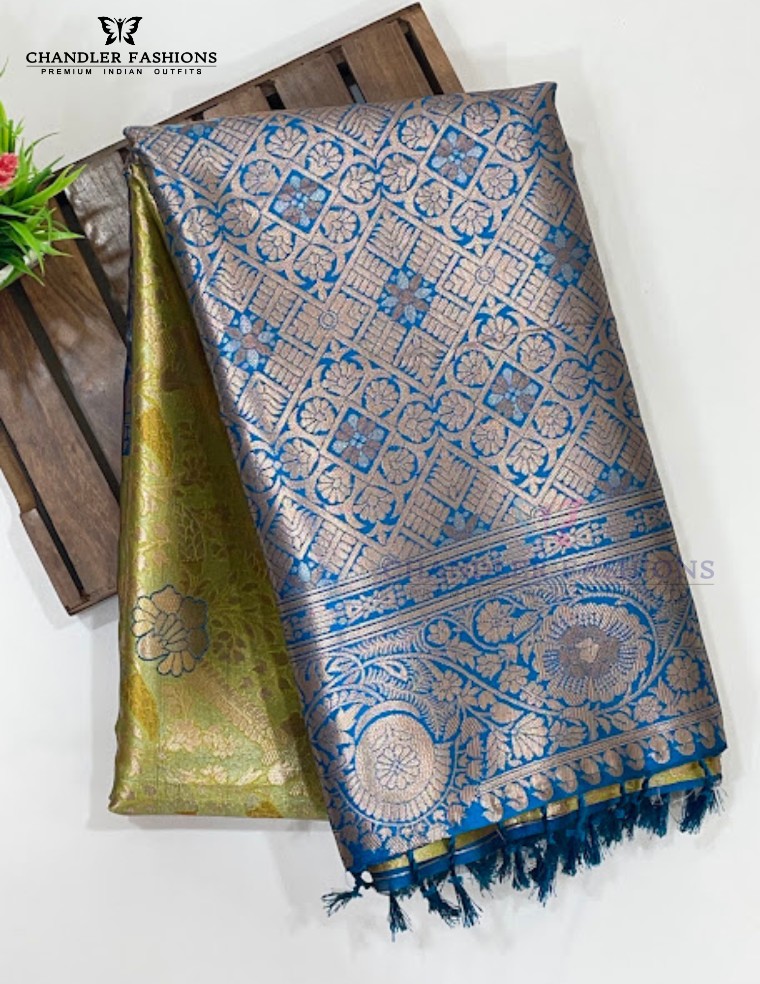 Green Color Art Silk Saree With Designer Zari Work In USA 