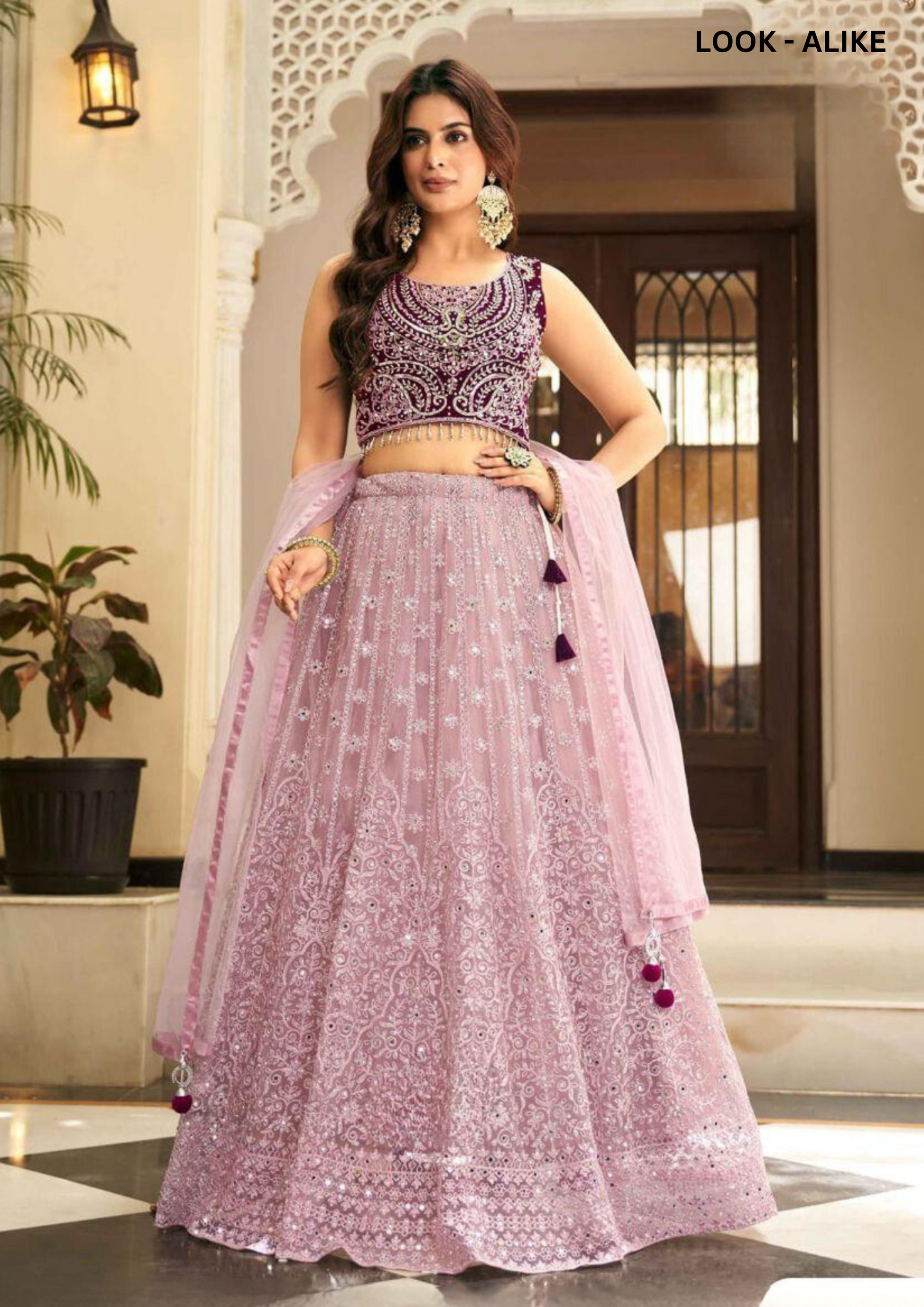 purple lehenga dress BRIDE ENERGY: ACTIVATED This purple lehenga gown isn't just a dress it's a whole main character moment From the shimmering details to the regal jamawar lehenga, this bridal