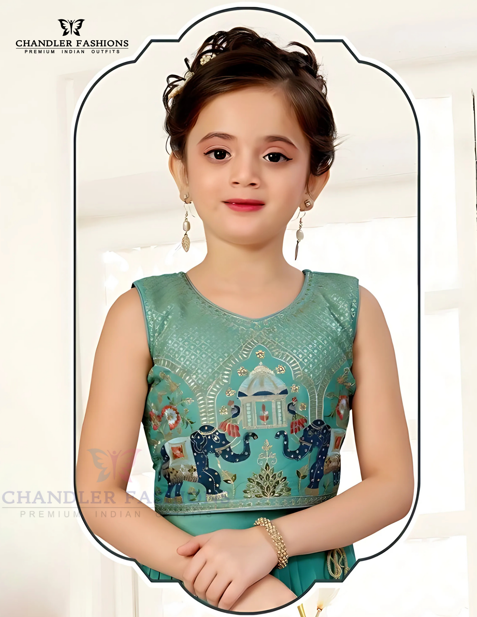 Sea Green Color Embroidery And Sequins Work Choli Sets In USA