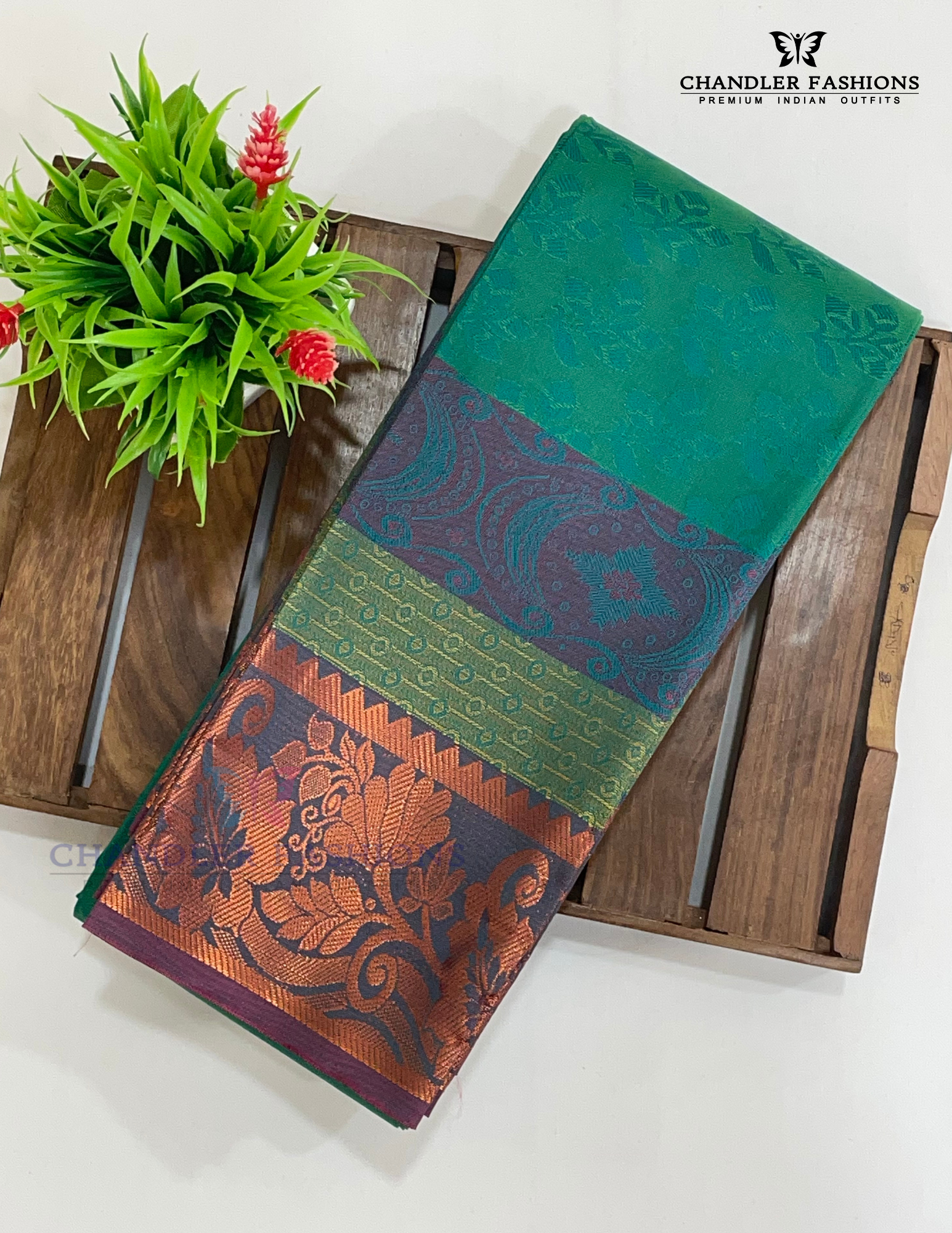Green Color Art Silk Saree With Zari Work In USA