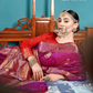 Purple Color Copper Weaving Soft Silk Saree In USA