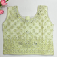 Elegant Pista Green Color Georgette Choli Sets In USA