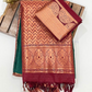Dark Green Color Soft Silk Glod Zari Work Saree In USA