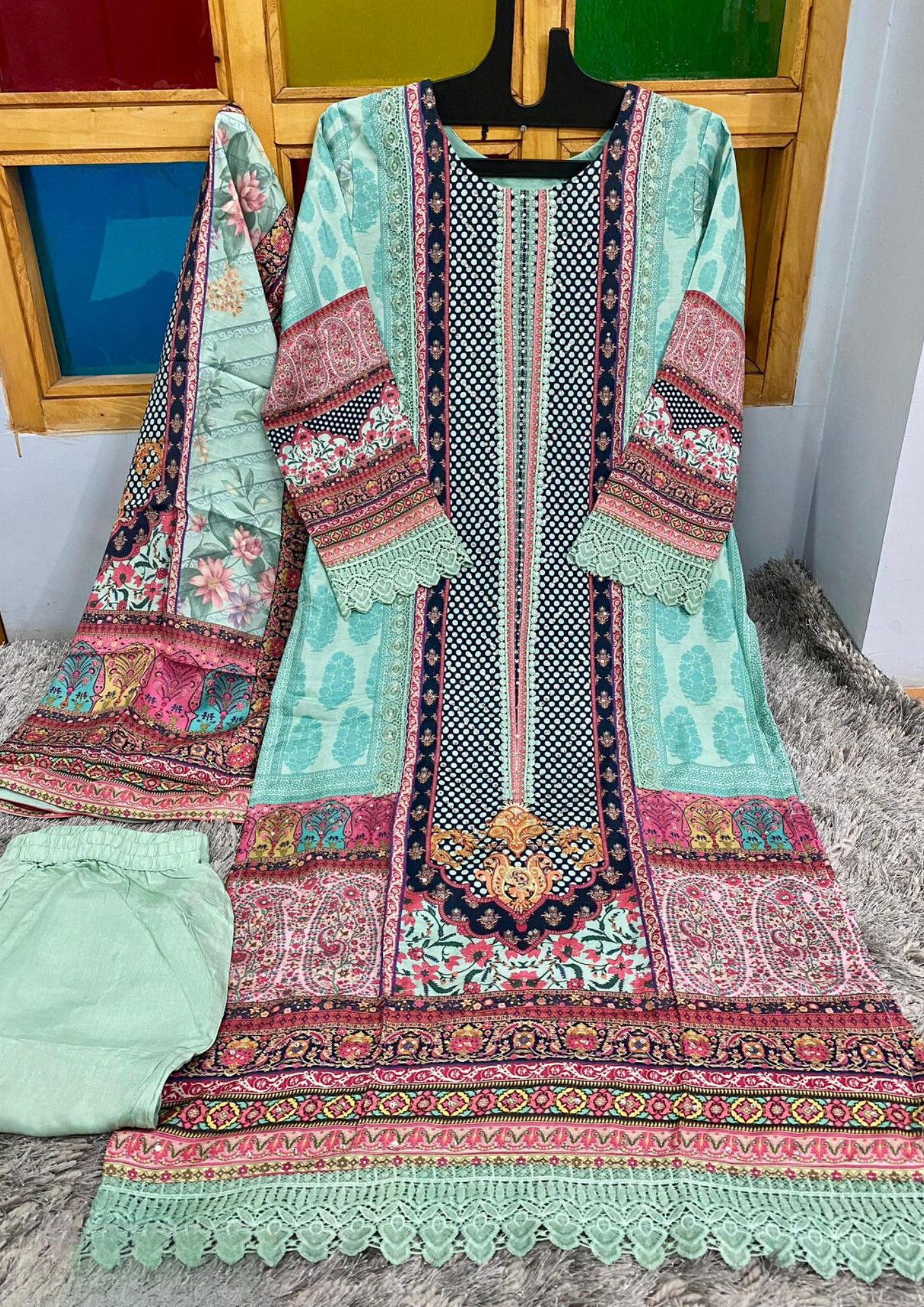 Attractive Sky Blue Color Pure Viscose With Embroidery Work Palazzo Suits And Dupatta