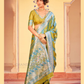 Pretty Olive Green Colored Banarasi Soft Silk Saree For Women