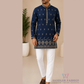 Amazing Blue Color Cotton Short Kurta For Men