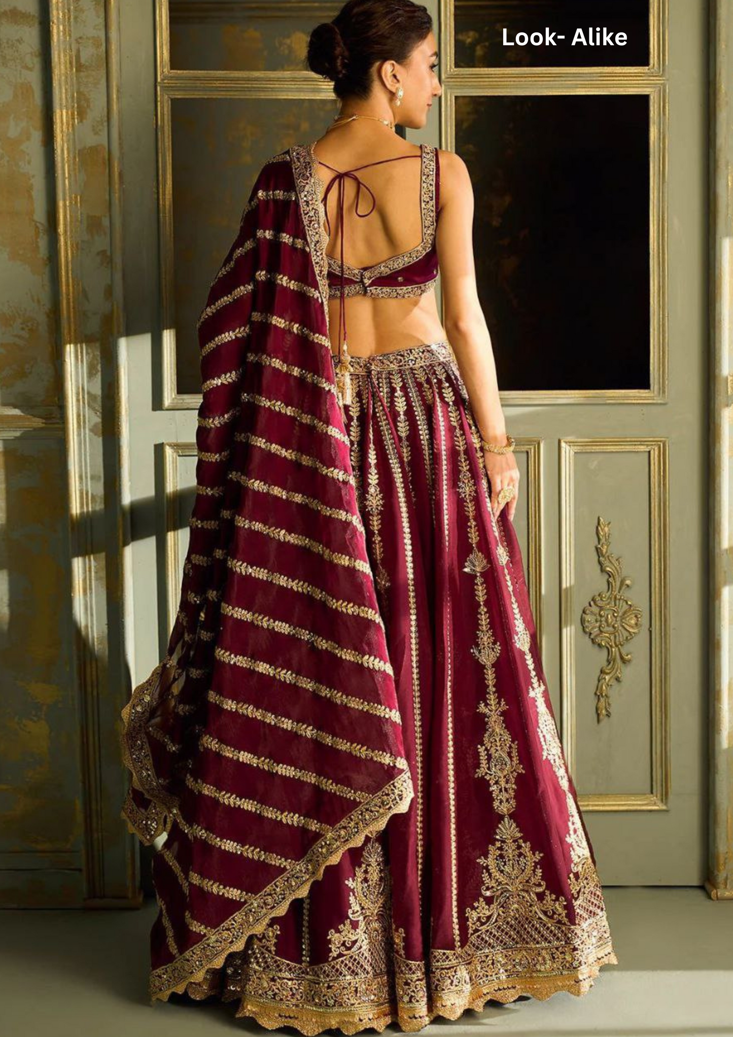 Maroon Colored Sequins With Zari Work Lehenga Choli Near Me