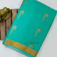Stunning Green Color Cotton Saree With Zari Work Near Me
