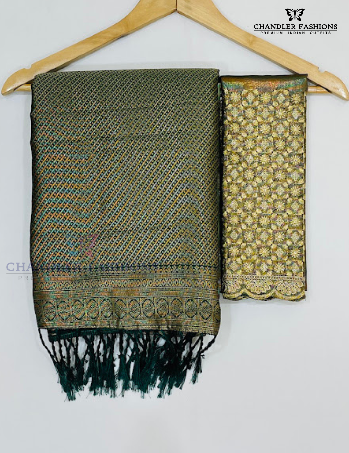 Alluring Green Color Art Silk With Zari Work Saree For Women In USA