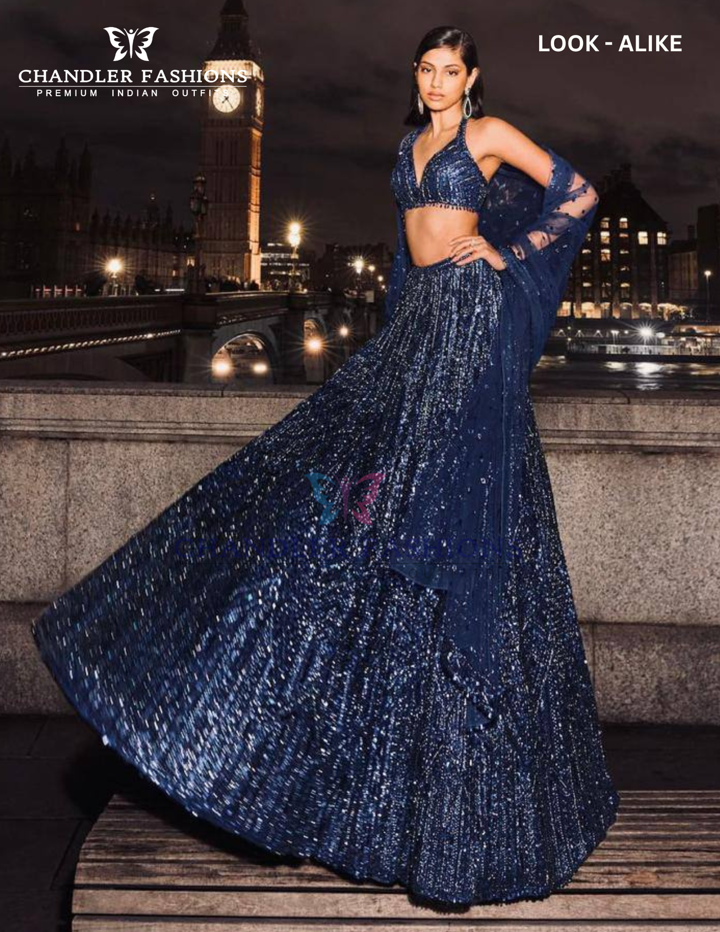 Dark Blue Color With Dori Work Lehenga In Tempe