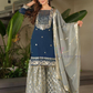 Attractive Blue Color Georgette With Embroidered Sequins Work Sharara Suits For Women Near Me