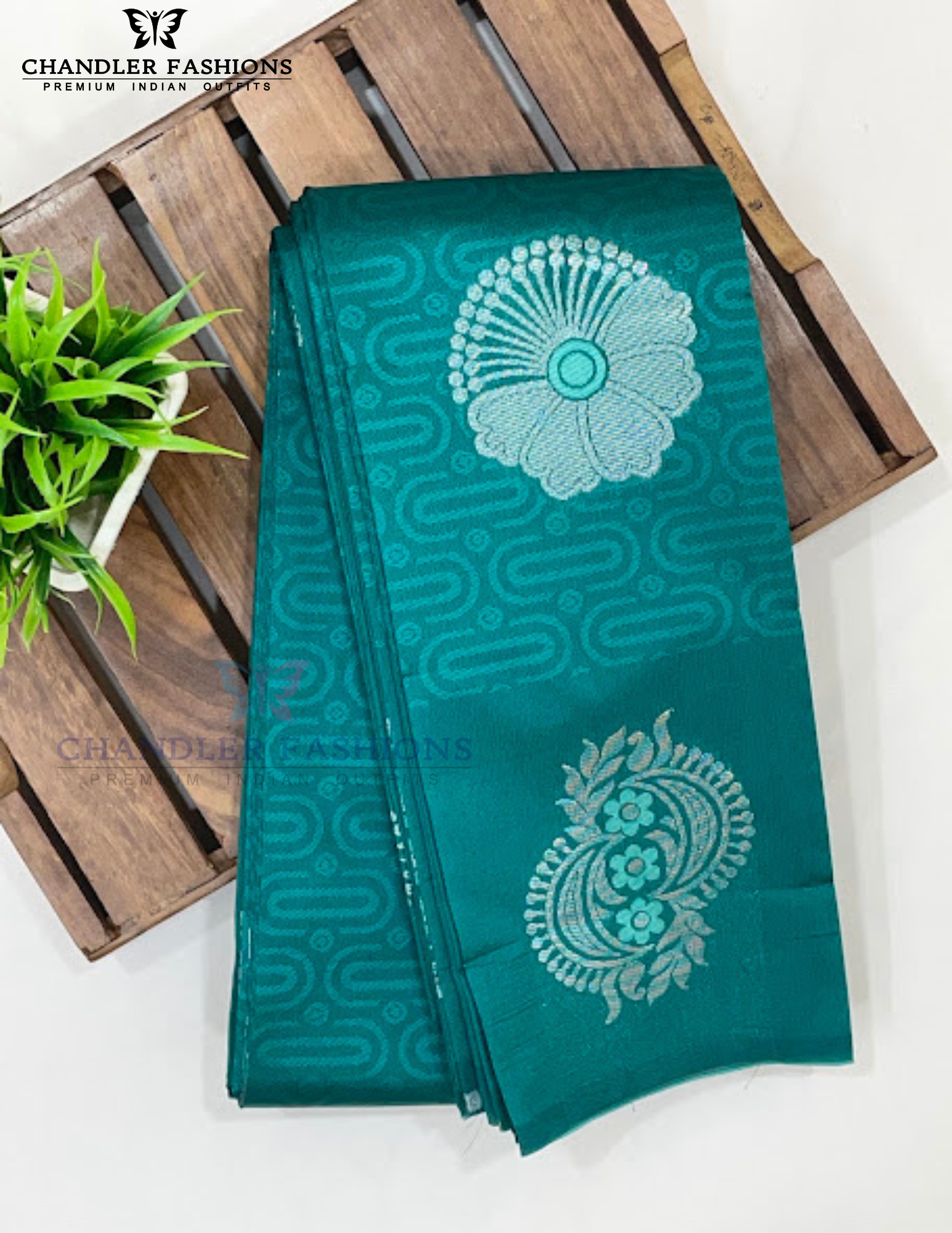 Ravishing Rama Green Color Art Silk In USA