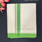 Beautiful Men's White Color Cotton Dhoti With Green Border