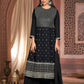 Wonderful Black Georgette Embroidered Party-Wear Designer Palazzo Suits For Women