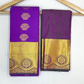 Alluring Violet Color Pure Kanchi Silk Gold Zari Work Saree In USA