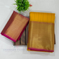 Wonderful Yellow Color Pure Kanchi Silk With Gold Zari Work Saree In Tempe