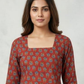 Maroon Color Cotton Short Kurti In USA