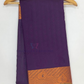 Dark Purple Color Pure Kanchi Silk Zari Border Work Saree In USA