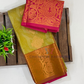 Green Color Art Silk Saree With Pink Color Border In Chandler
