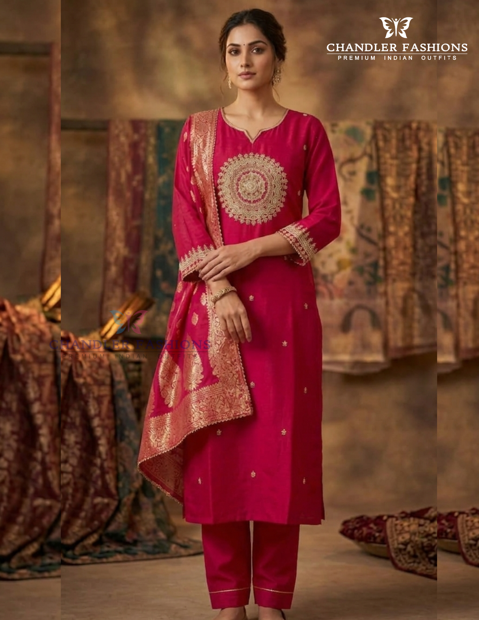 Magnificent Pink Color Silk With Zari Embroidery And Sequins Work Salwar Suits For Women