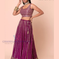 Wine Color Georgette With Sequins Zari And Embroidery Work Lehenga Choli In USA