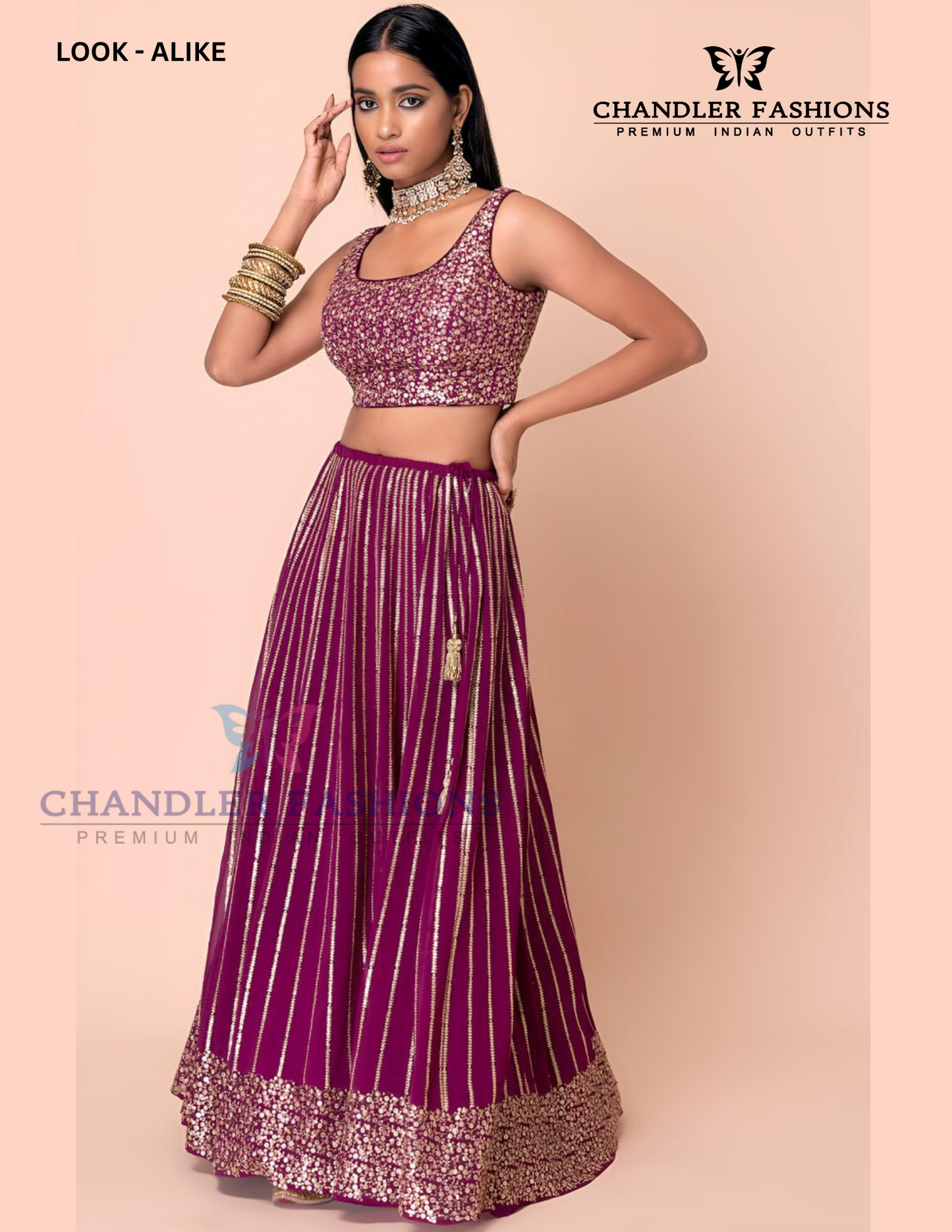 Wine Color Georgette With Sequins Zari And Embroidery Work Lehenga Choli In USA