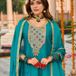 Teal Green Color Heavy Chinon With Embroidery Work Kurti Suits For Women Near Me
