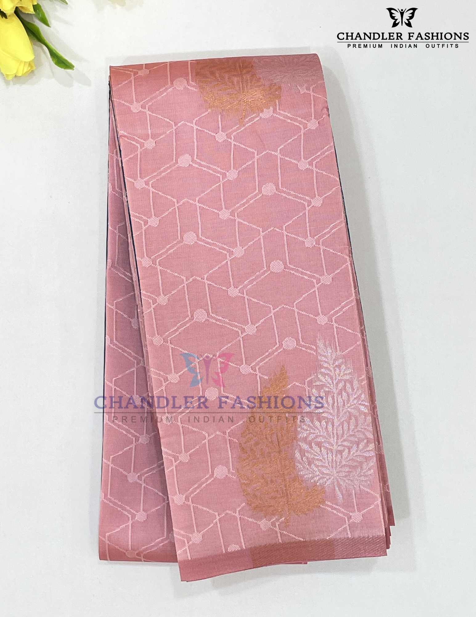 Appealing Light Pink Color Art Silk With Green Color Rich Pallu Saree For Women
