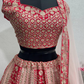 Alluring Red Colored Heavy Embroidery And Mirror Hand Work Lehengas In Near Me