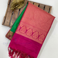 Appealing Green Color Soft Silk Saree With Contrast Pallu And Fancy Tassels For Women Near Me