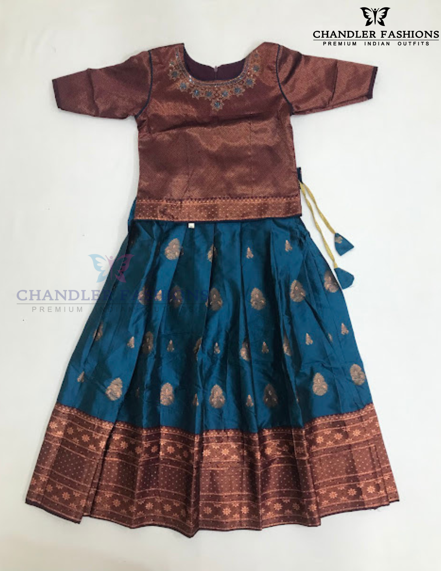 Pleasing Purple Color With Stone And Zari Work Choli Set For Girls Near Me