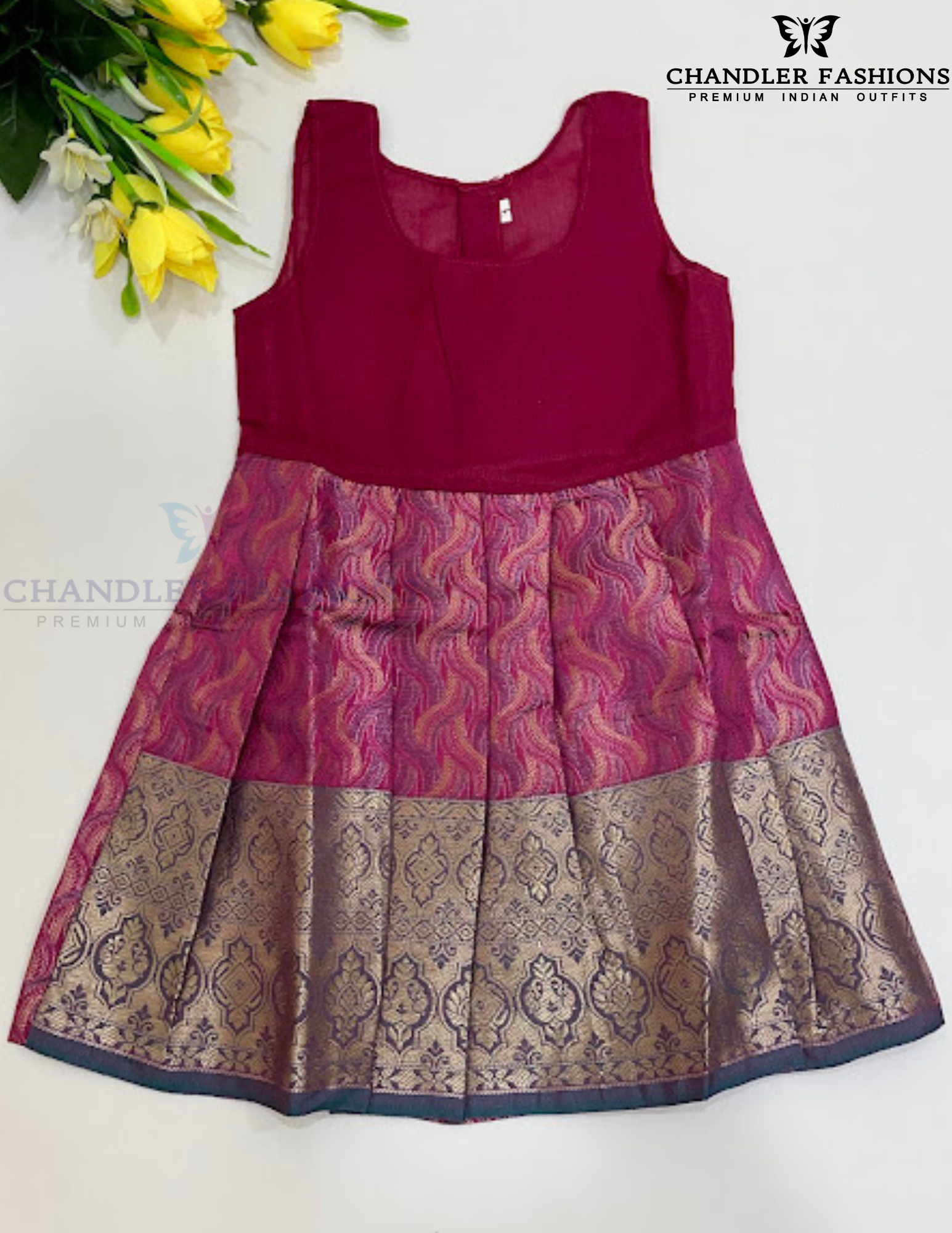 Teal Blue And Pink Color Silk Langa Sets With Stone Work In Tempe
