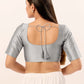 Silver Color Poly Blend Fabric Readymade Blouse Near Me