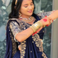 Dark Blue Embroidery Work Lehenga Choli Near Me